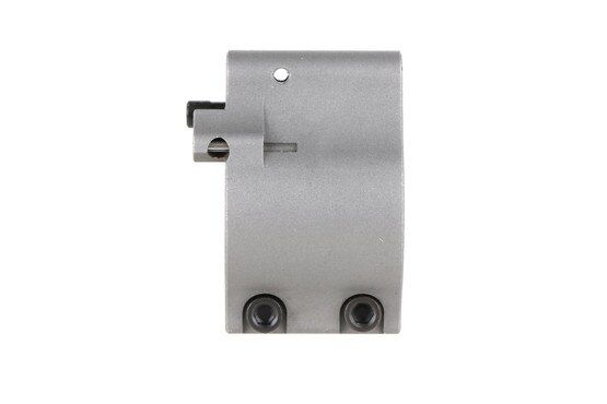 The Superlative Arms adjustable gas block clamp on is compatible with AR15 barrels with .875 diameter